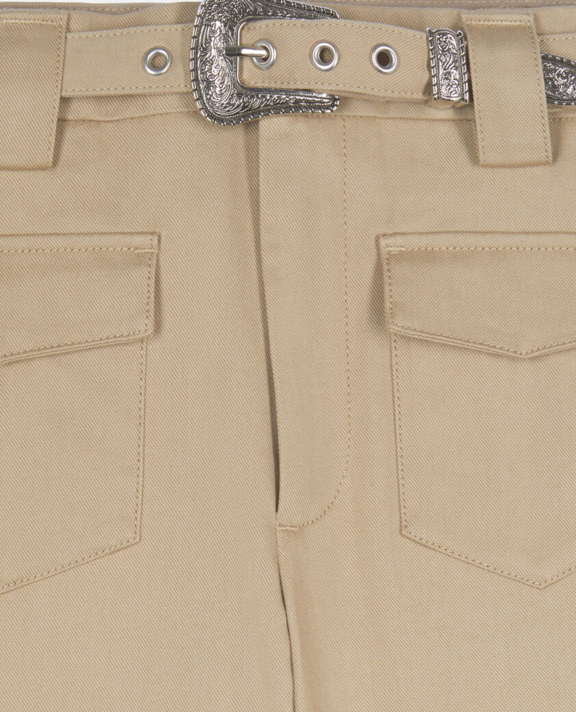 The Kooples MUJER BEIGE pantal&oacute;n beige acampanado