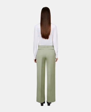 The Kooples WOMEN KAKI GREY light green linen suit trousers