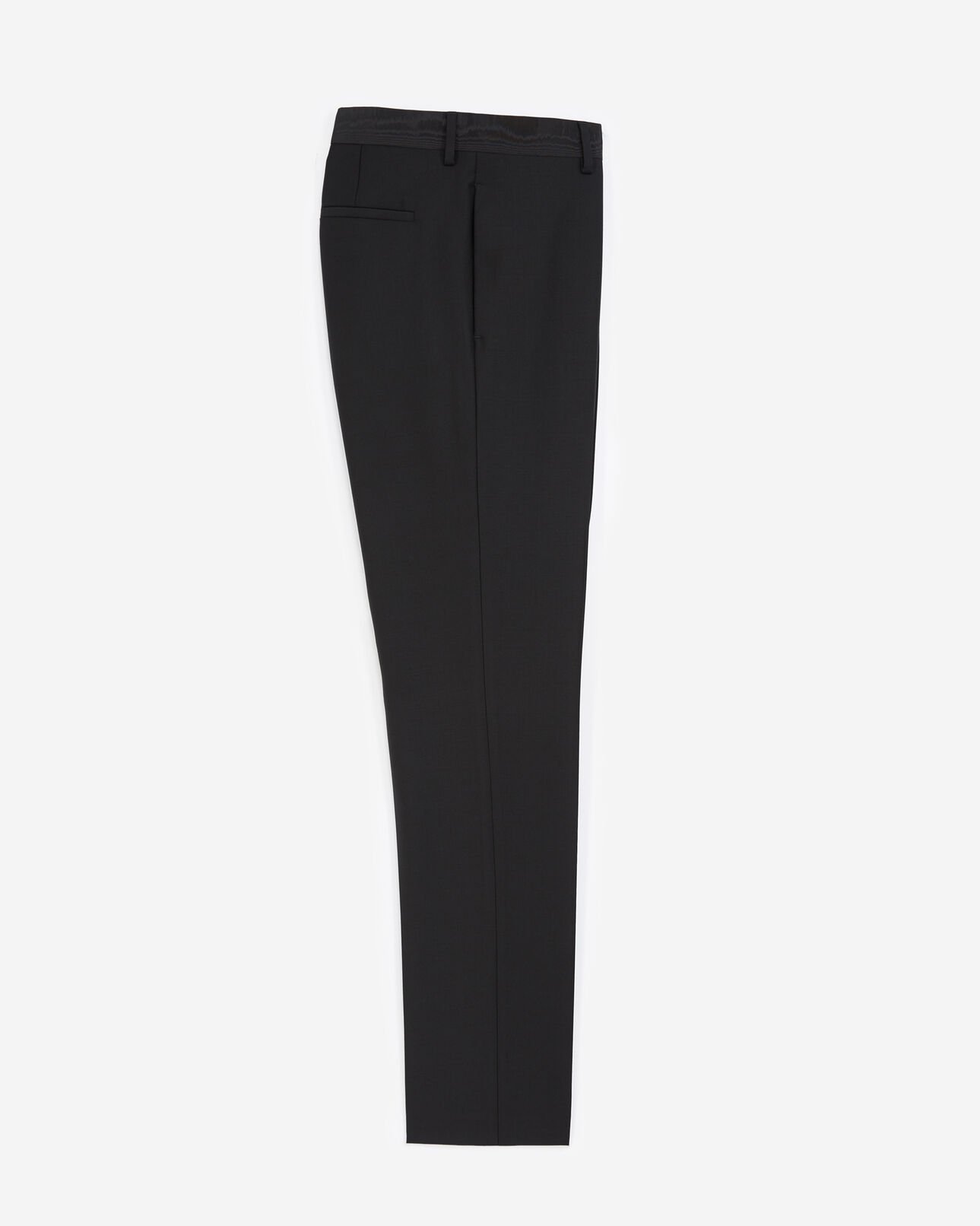 The Kooples MEN BLACK fitted black dinner trousers in wool