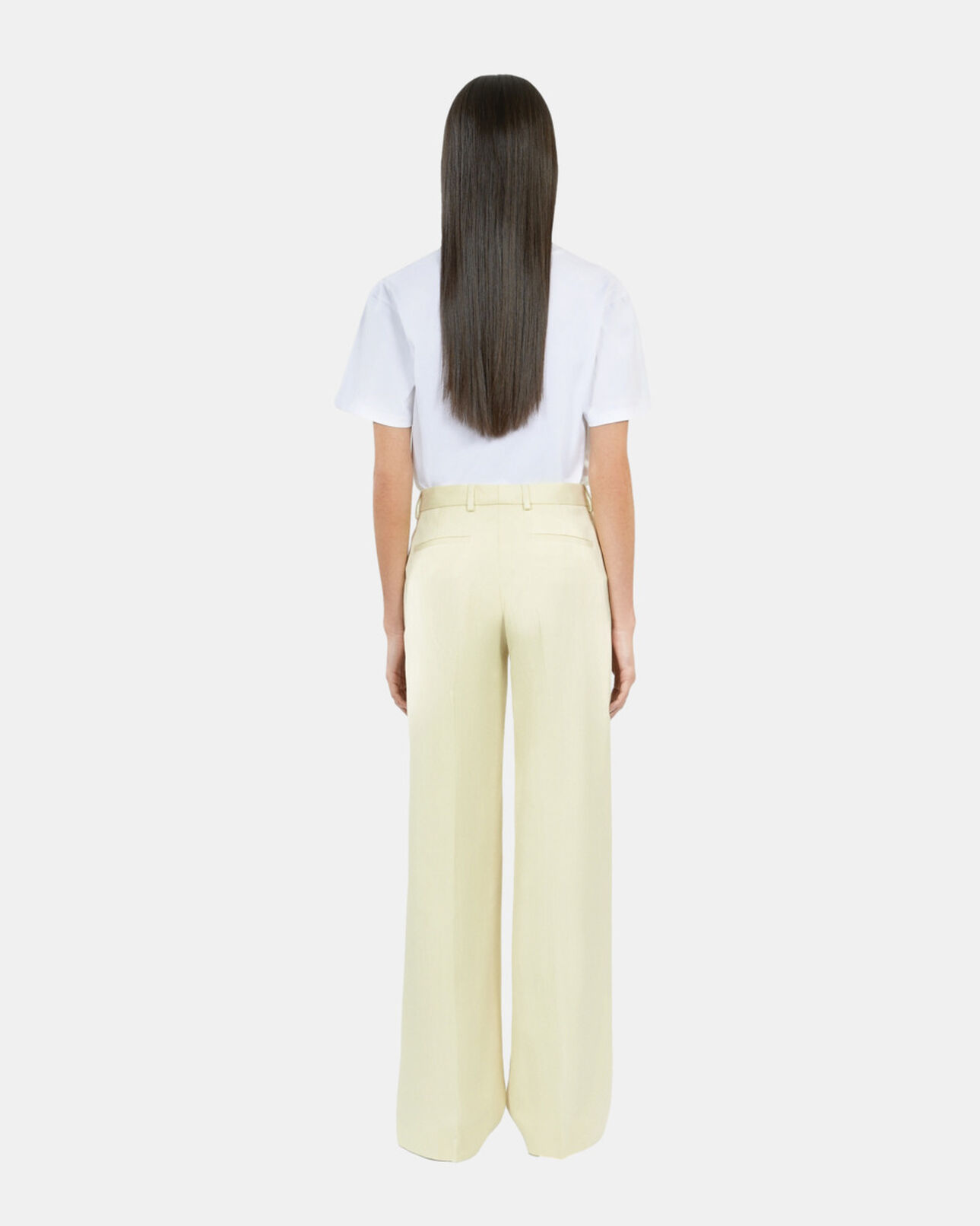 The Kooples FEMME BRIGHT YELLOW pantalon tailleur jaune clair
