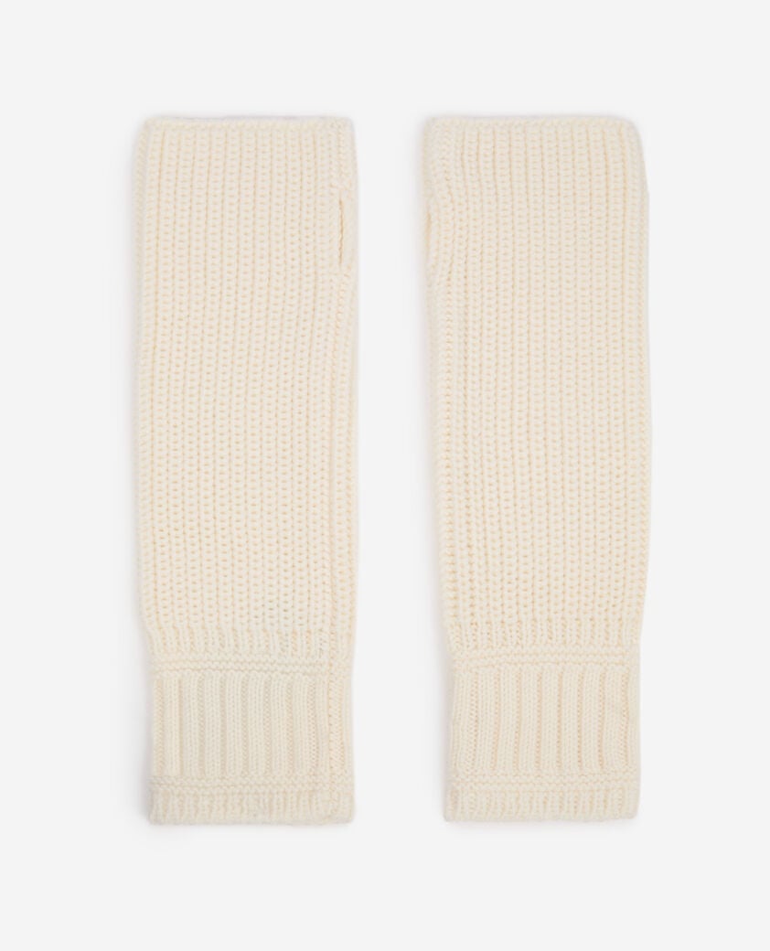 The Kooples WOMEN ECRU ecru wool mittens