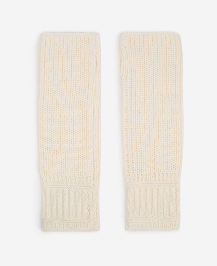 The Kooples WOMEN ECRU ecru wool mittens