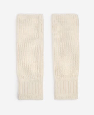 The Kooples WOMEN ECRU ecru wool mittens