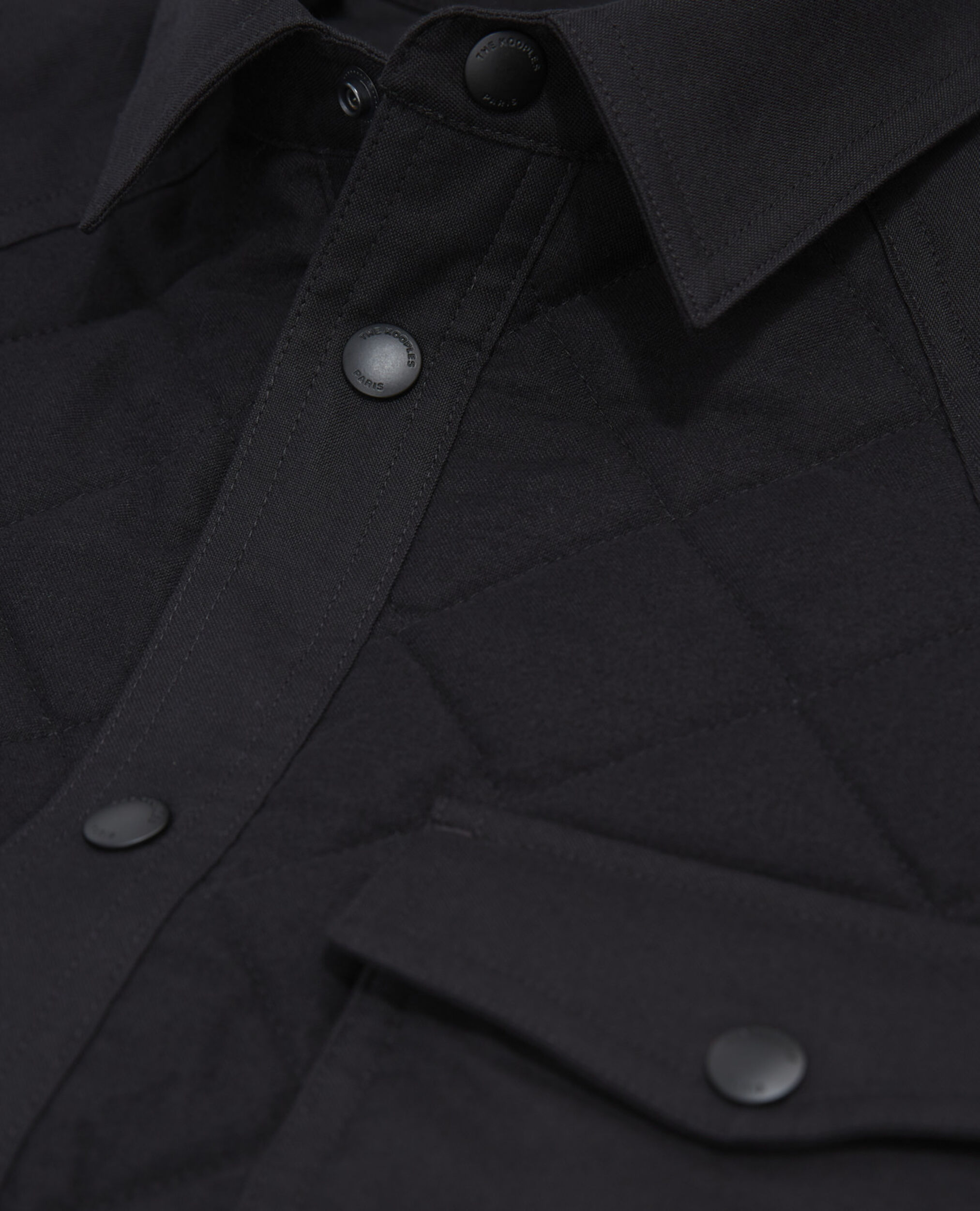 Veste technique matelassée noire poches, BLACK, hi-res image number null