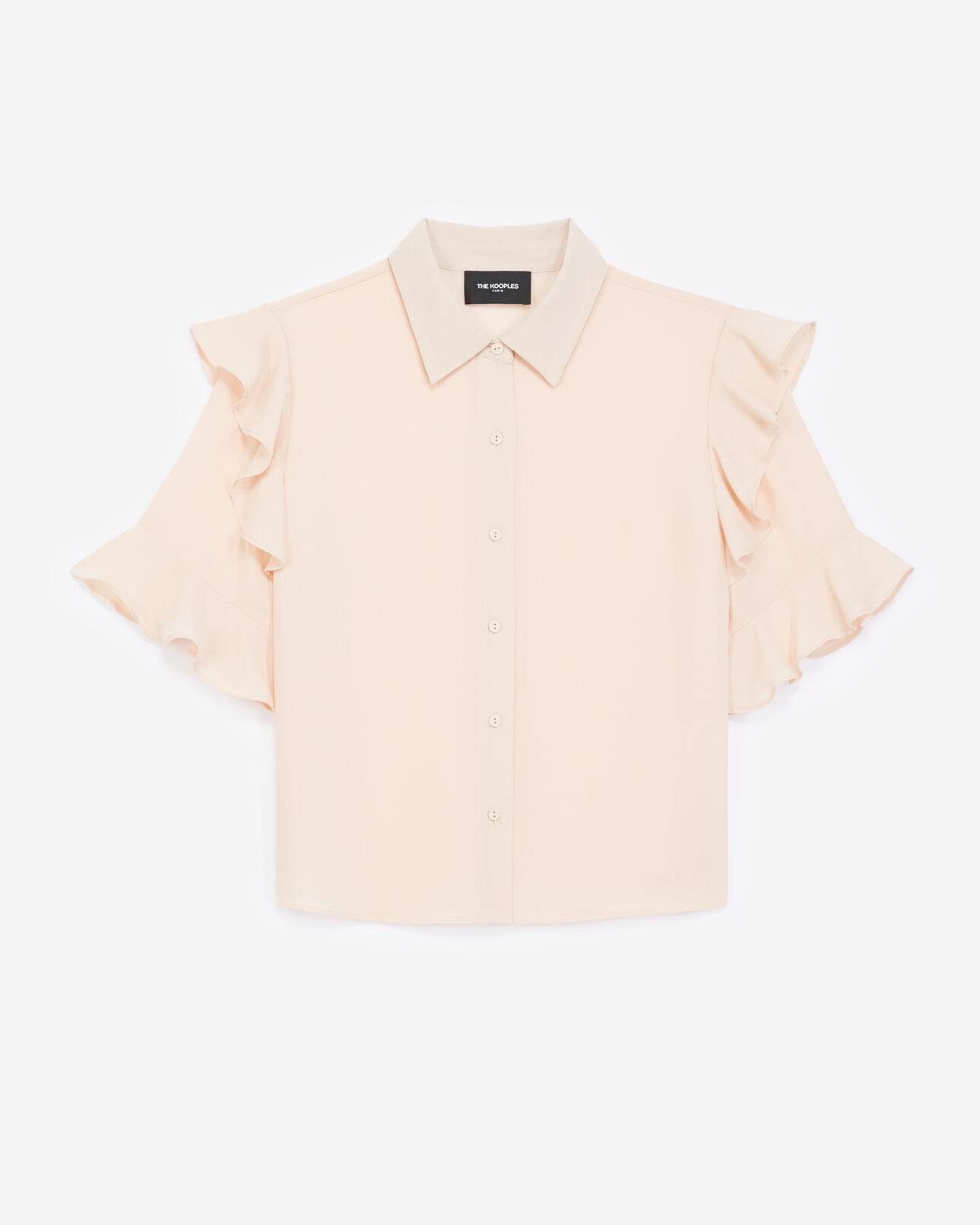 The Kooples WOMEN NUDE pink shirt with pearly buttons