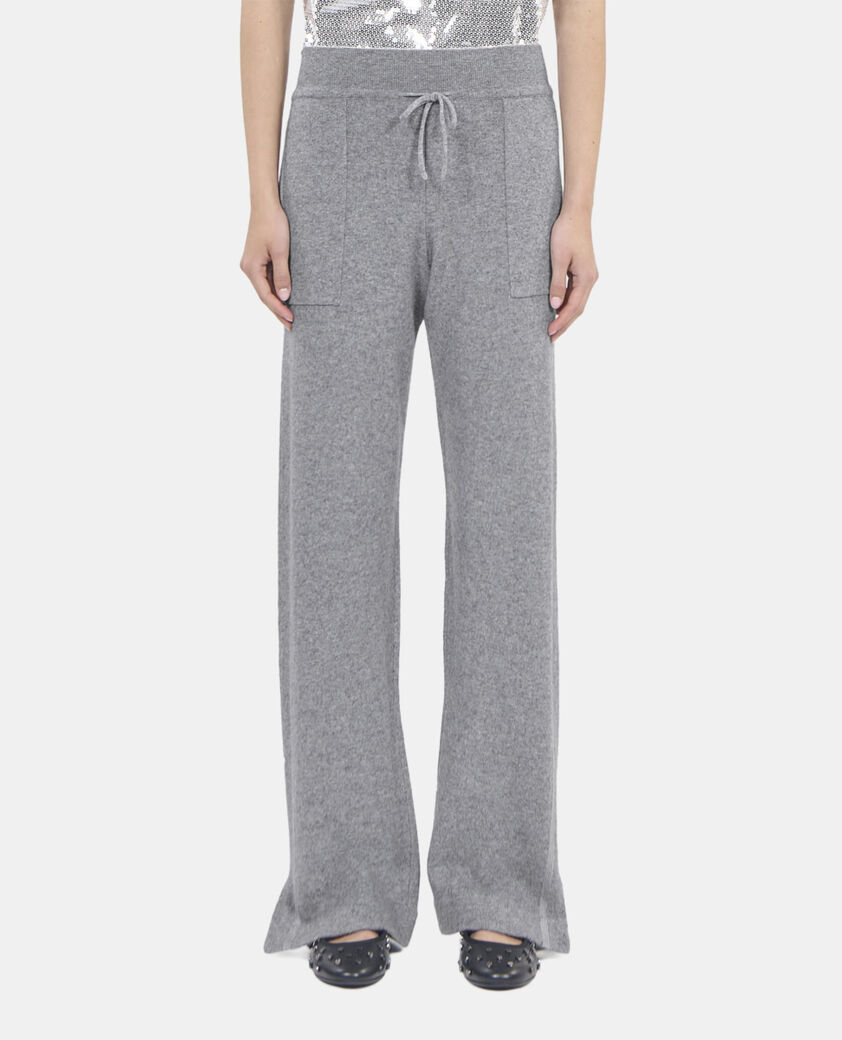 The Kooples WOMEN MIDDLE GREY MEL grey wool and cashmere trousers