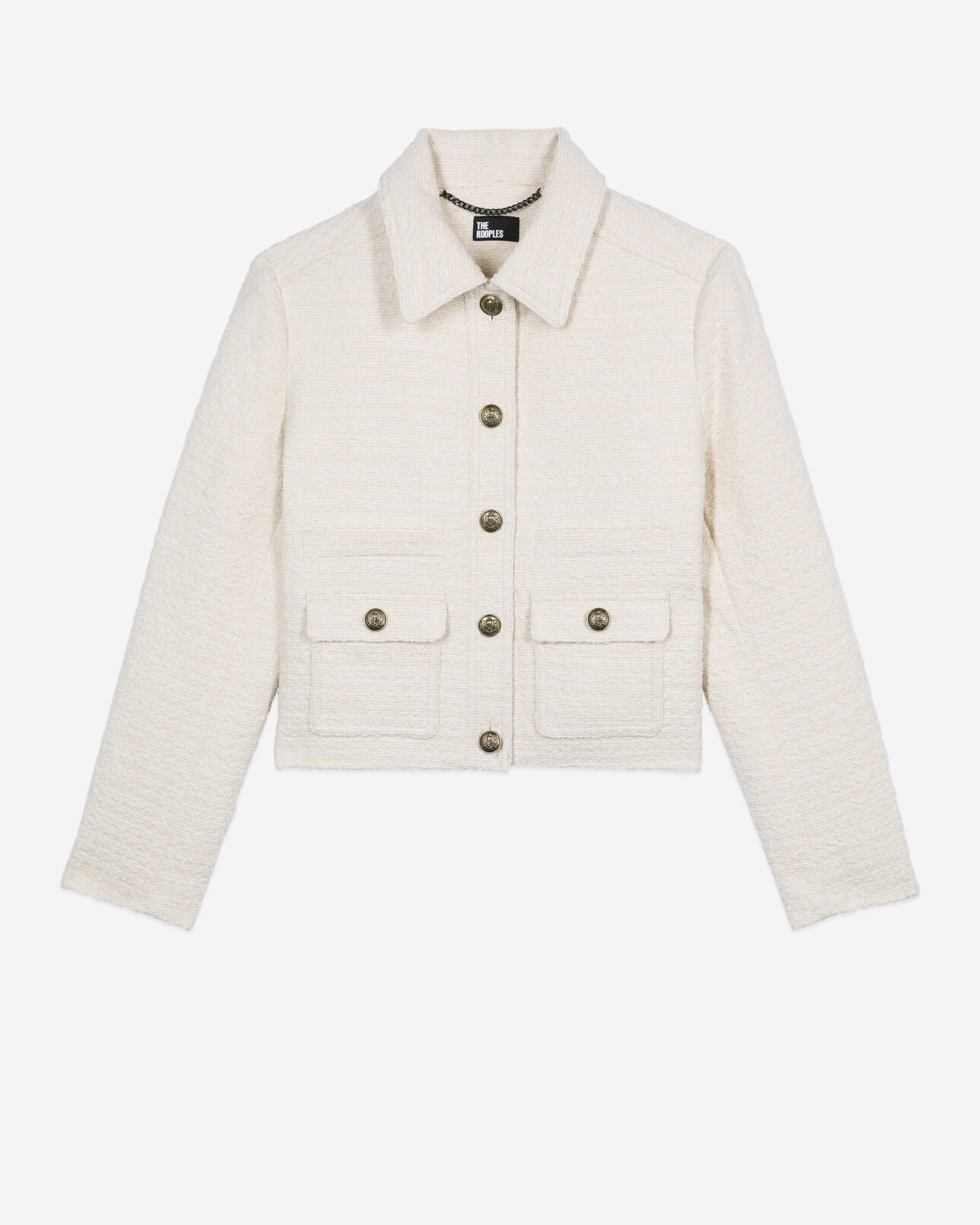 The Kooples WOMEN ECRU ecru tweed jacket