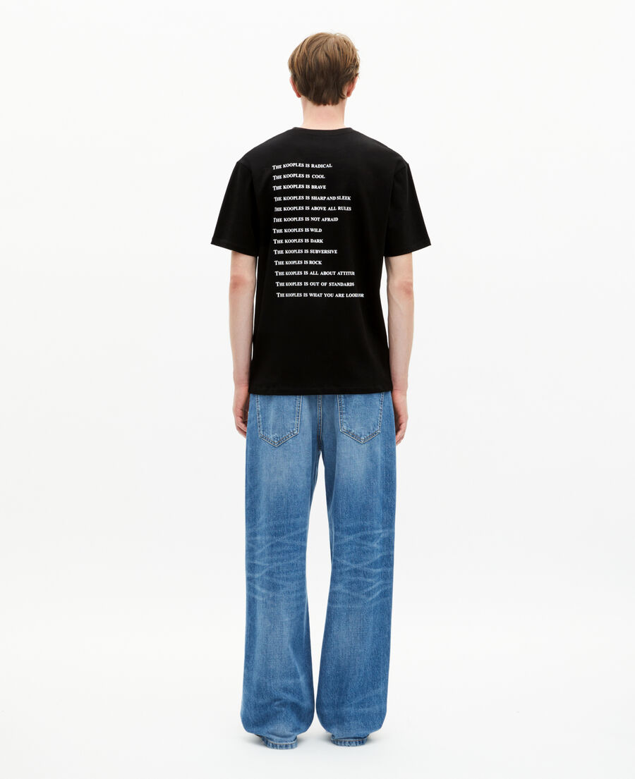 The Kooples HOMME BLACK t-shirt what is à strass noir