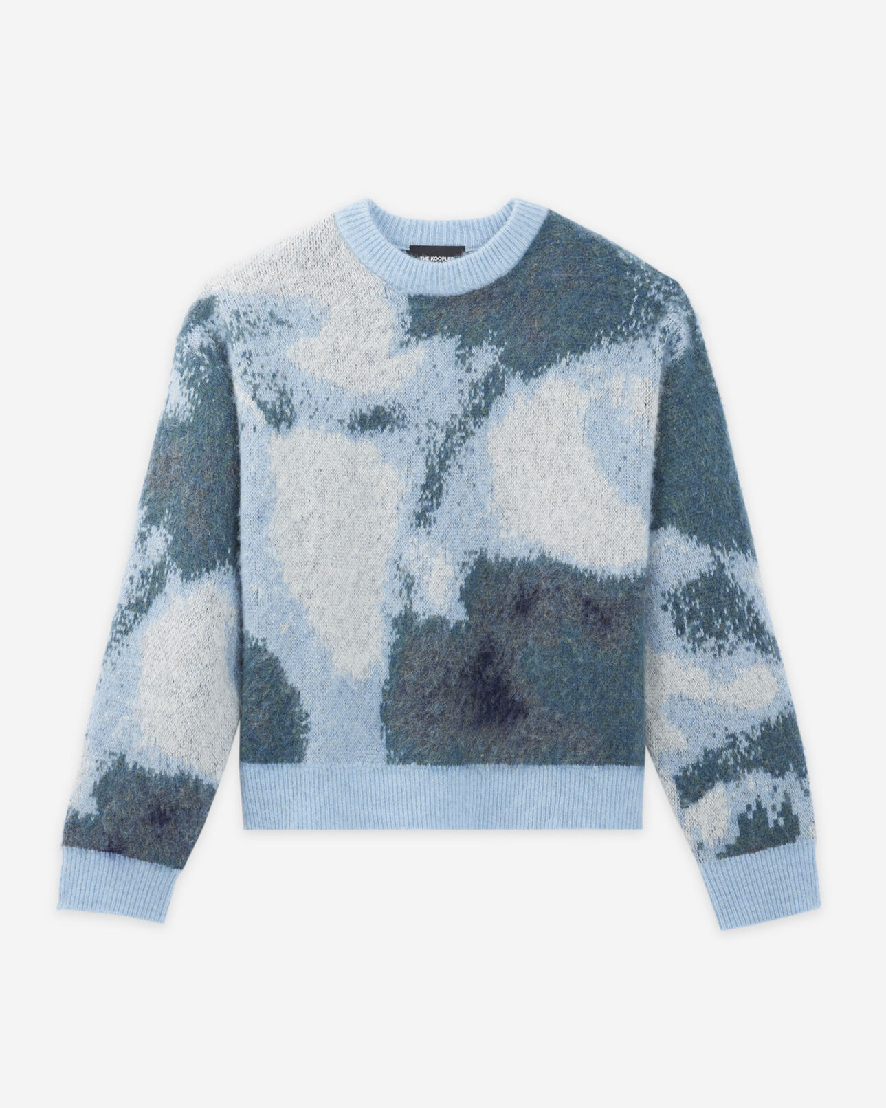 The Kooples MUJER BLUE jersey lana degradado azules corto