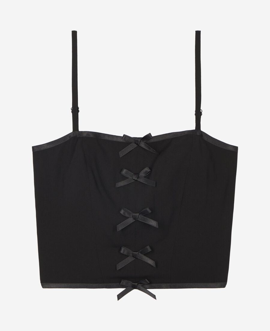 The Kooples F BLACK top with black bow detail