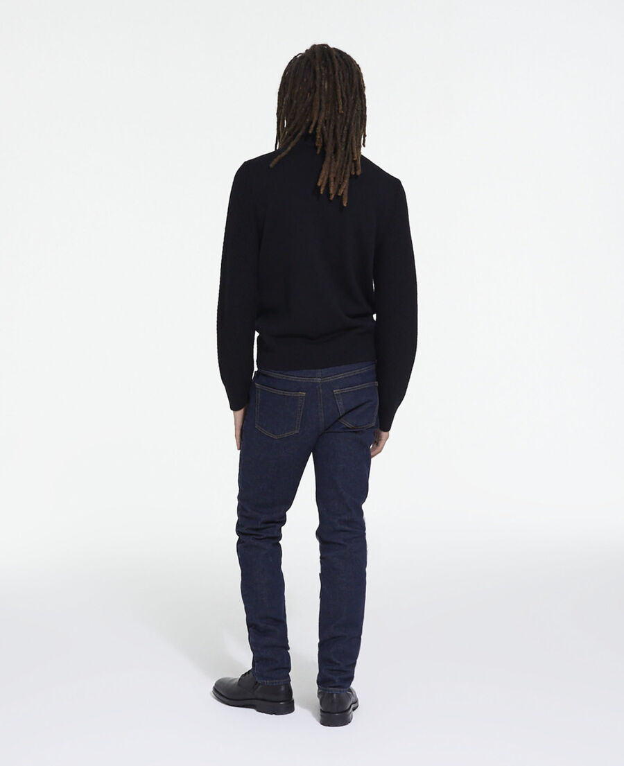 black wool sweater