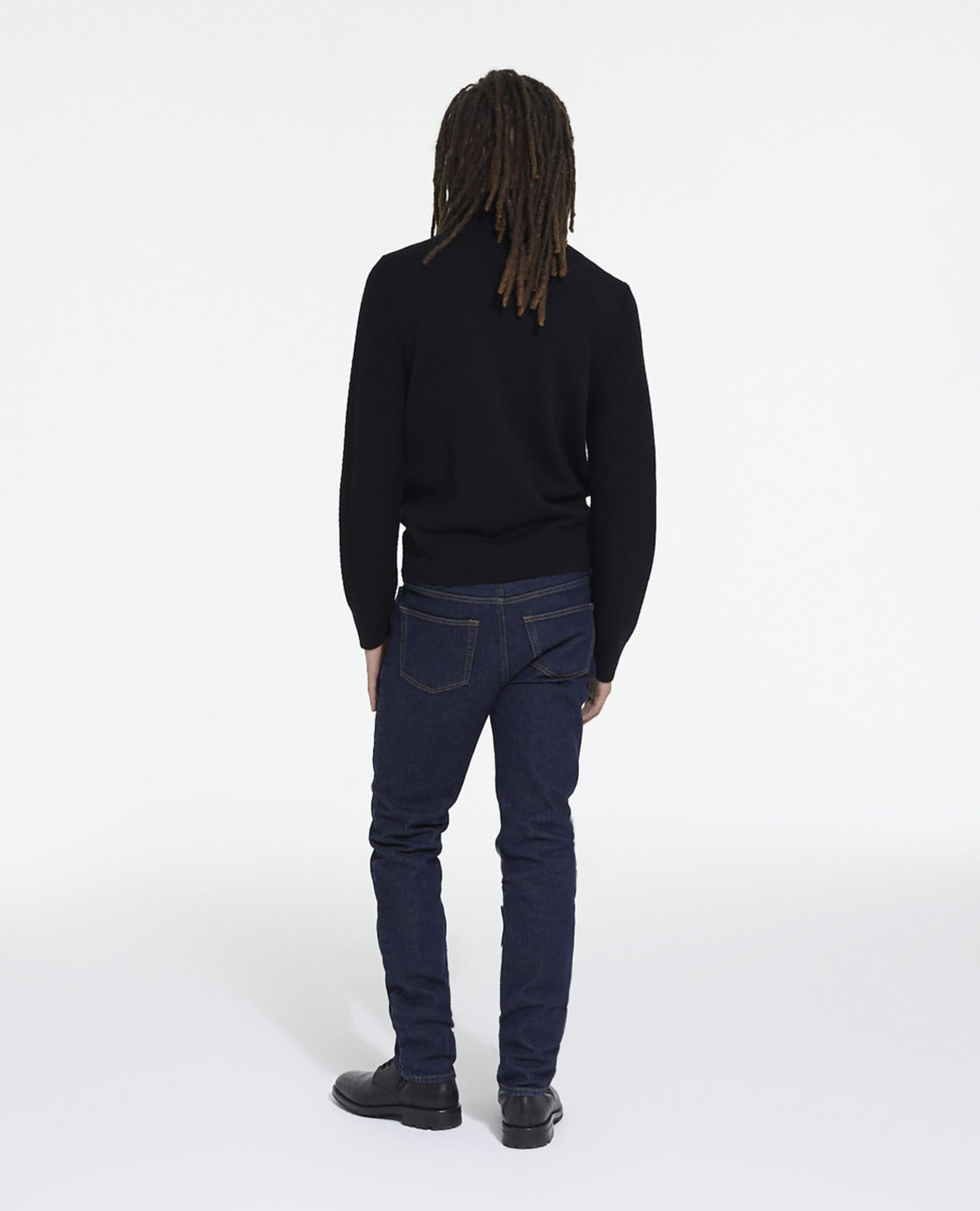 Black wool sweater, BLACK, hi-res image number null