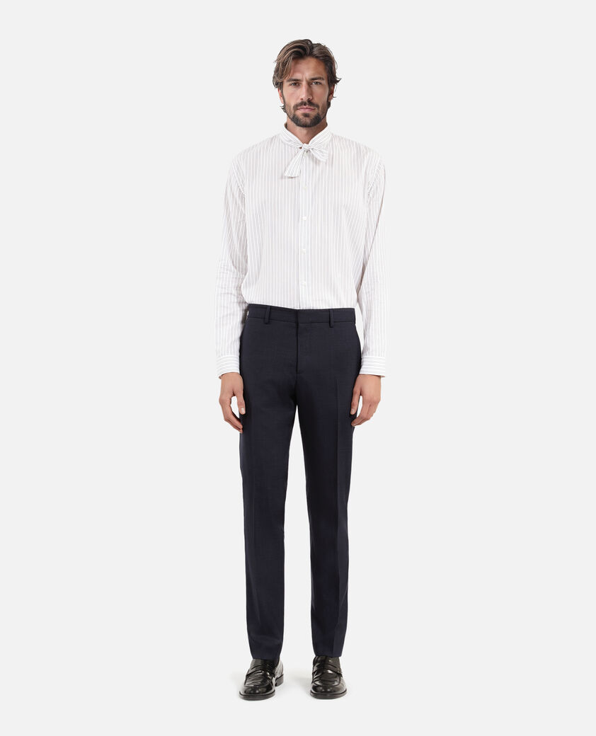 The Kooples MEN NAVY blue flea-foot suit pants