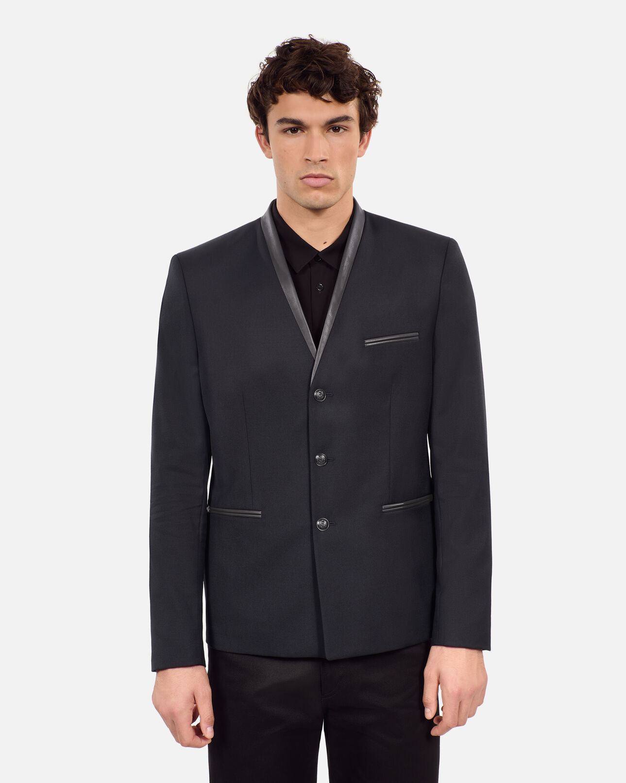 The Kooples HOMME BLACK blazer en laine noir