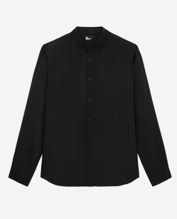 black striped shirt with classic collar