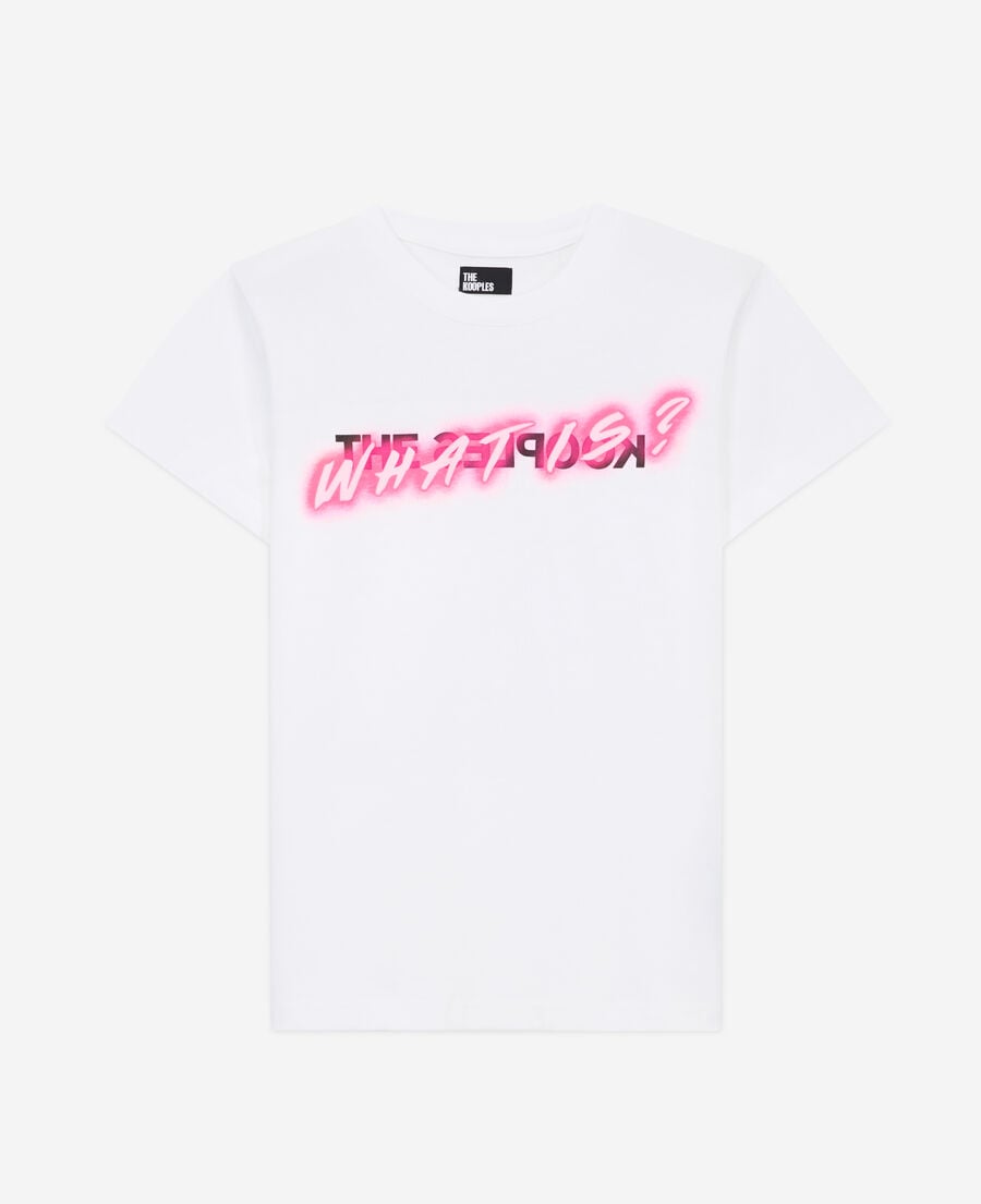 The Kooples DAMEN WHITE t-shirt what is neon wei&szlig;