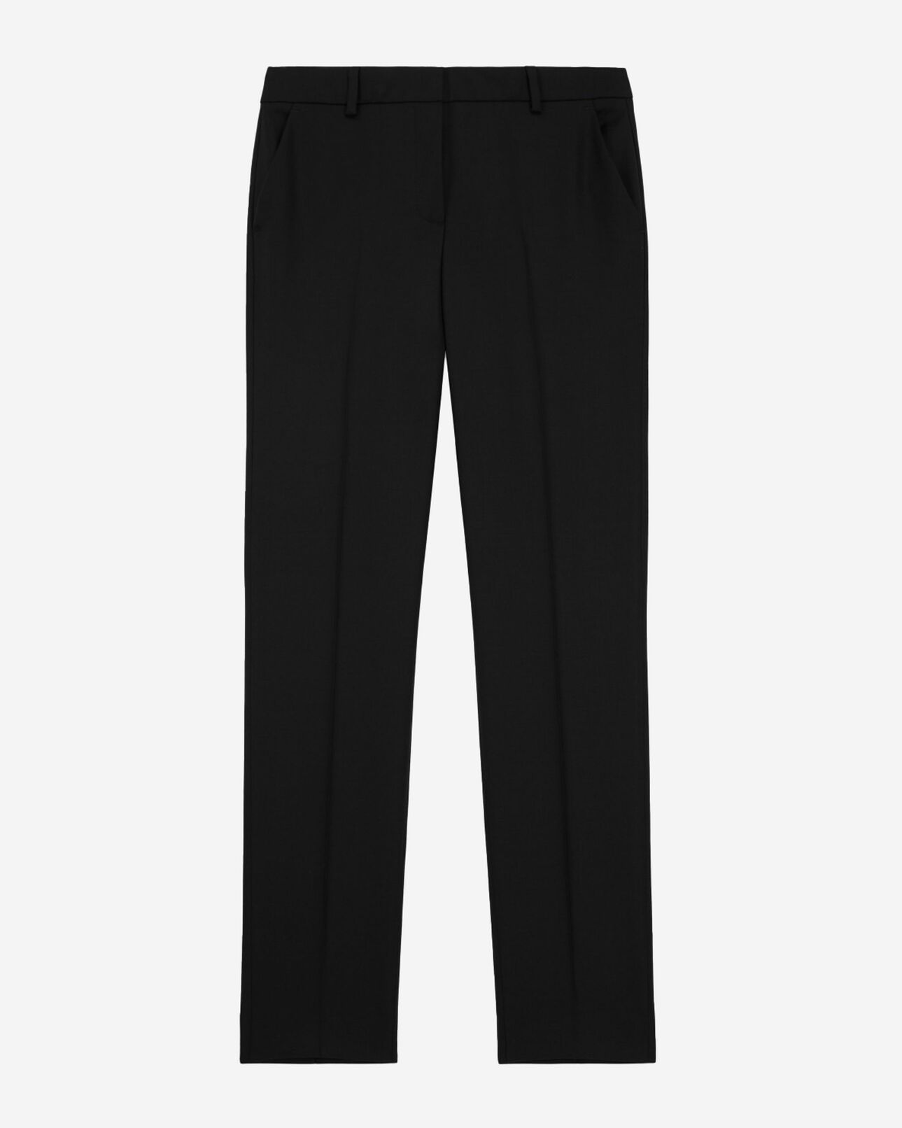 The Kooples DAMEN BLACK schwarze slim-fit-hose aus wolle
