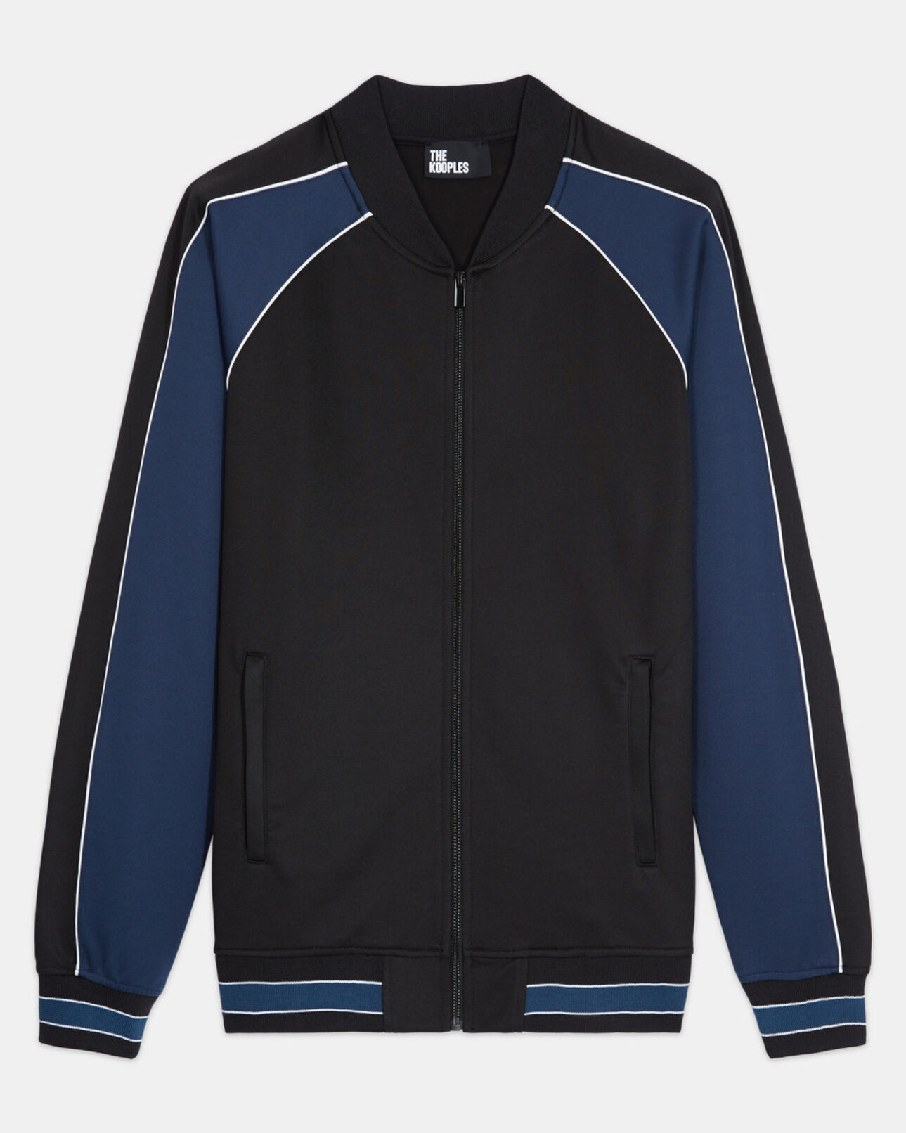 The Kooples MEN NAVY navy blue zipped sweatshirt