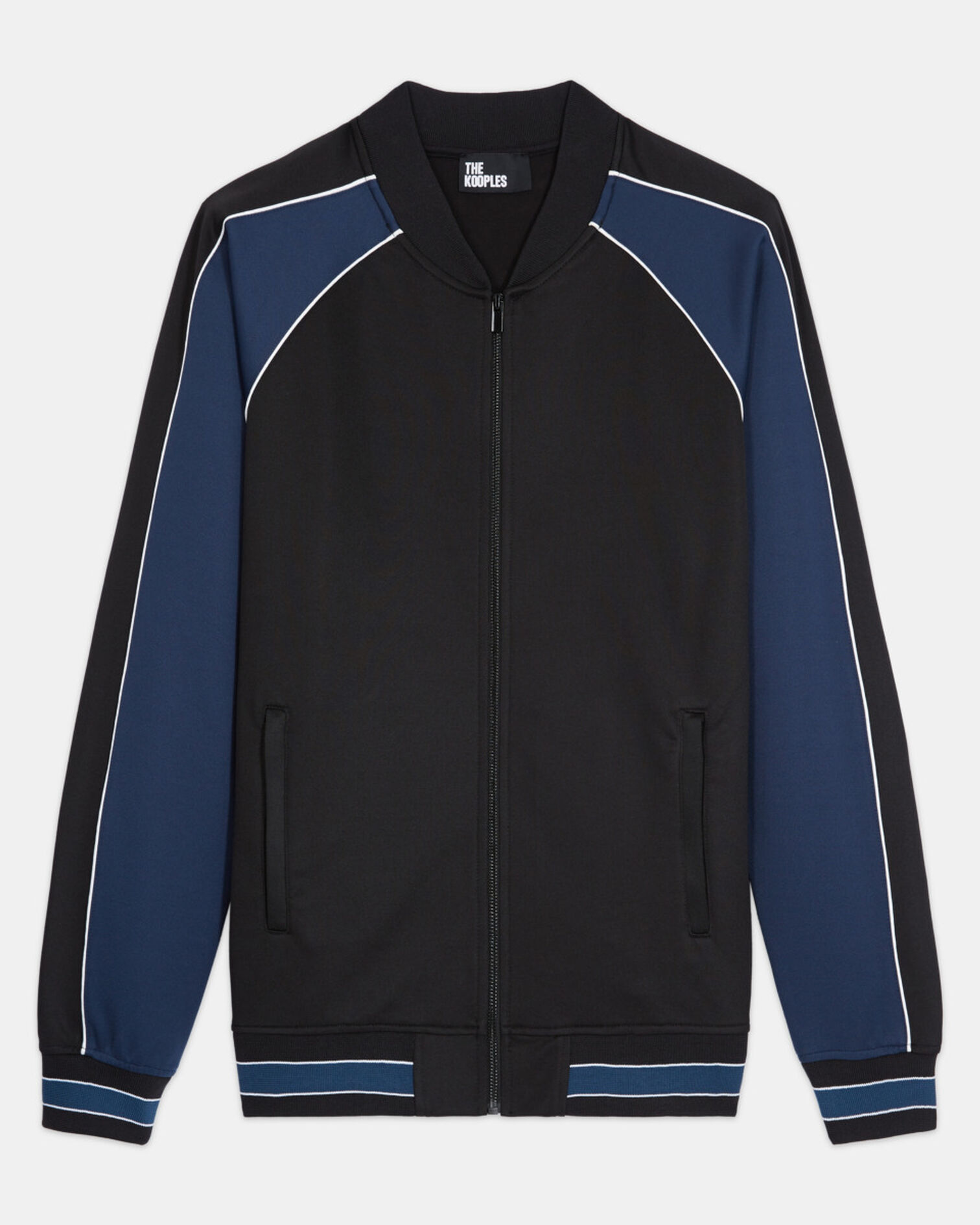 Navy blue zipped sweatshirt, NAVY, hi-res image number null