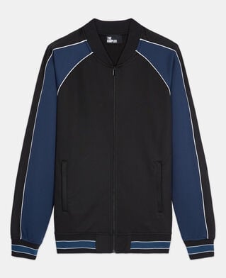 The Kooples MEN NAVY navy blue zipped sweatshirt
