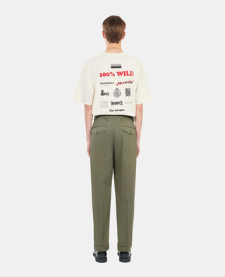 The Kooples HOMBRE OLIVE NIGHT pantal&oacute;n caqui algod&oacute;n