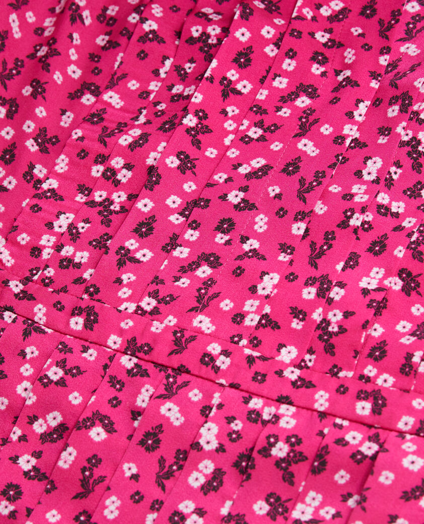 The Kooples FEMME PINK BLACK robe courte imprimée avec plissage