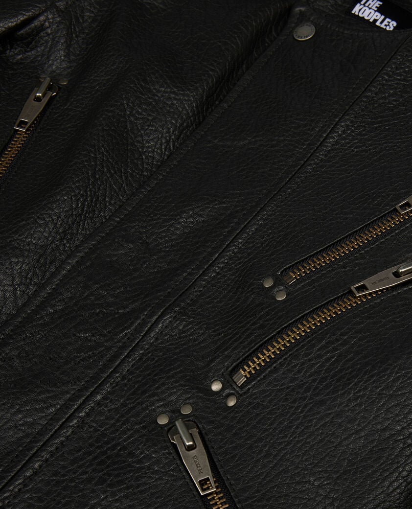 The Kooples WOMEN BLACK black leather jacket