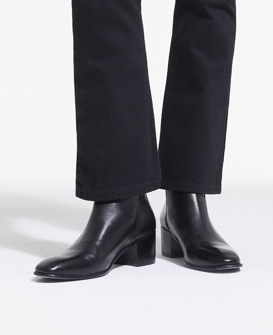 black patent leather boots