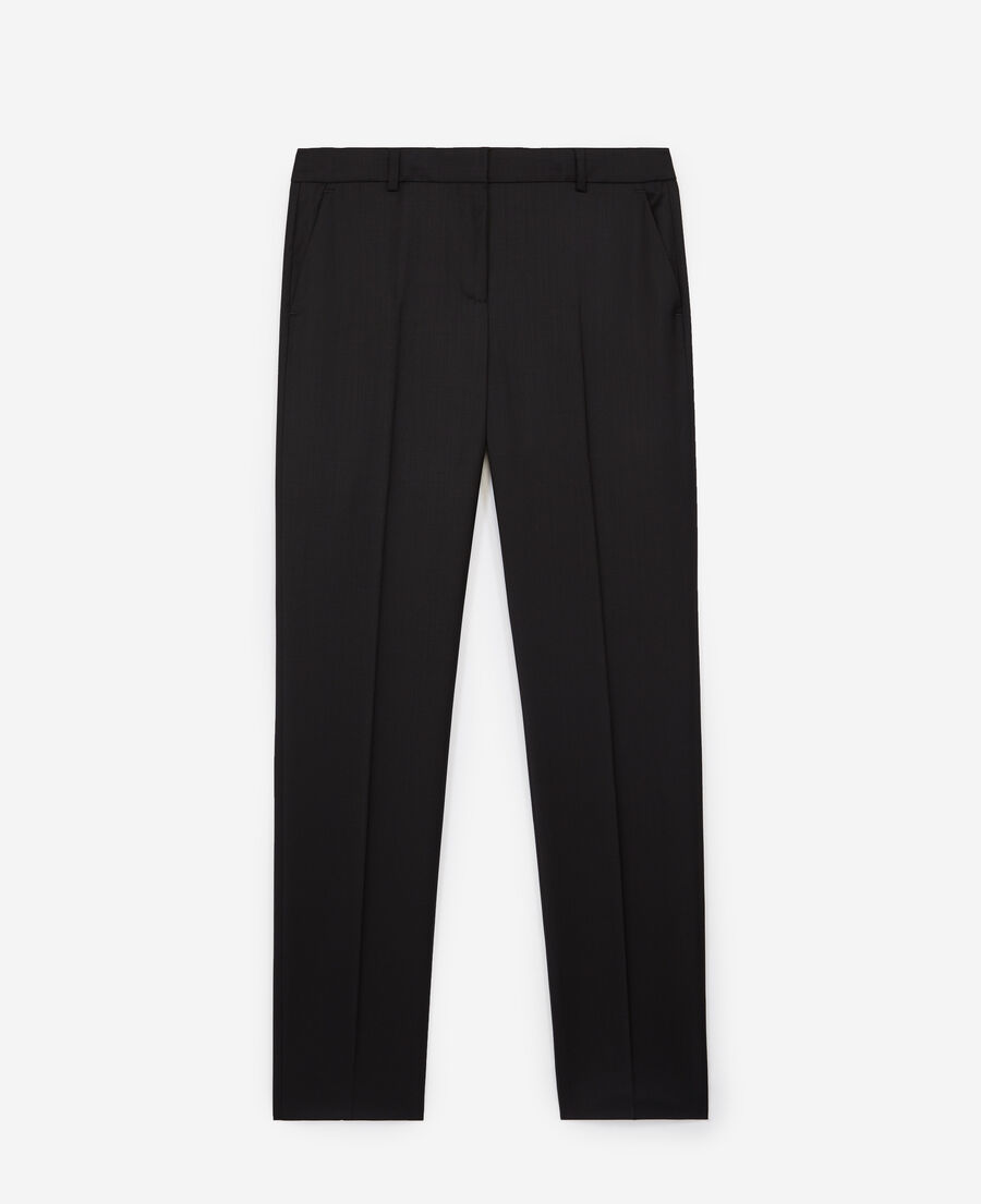 The Kooples F BLACK formal flowing black trousers in wool