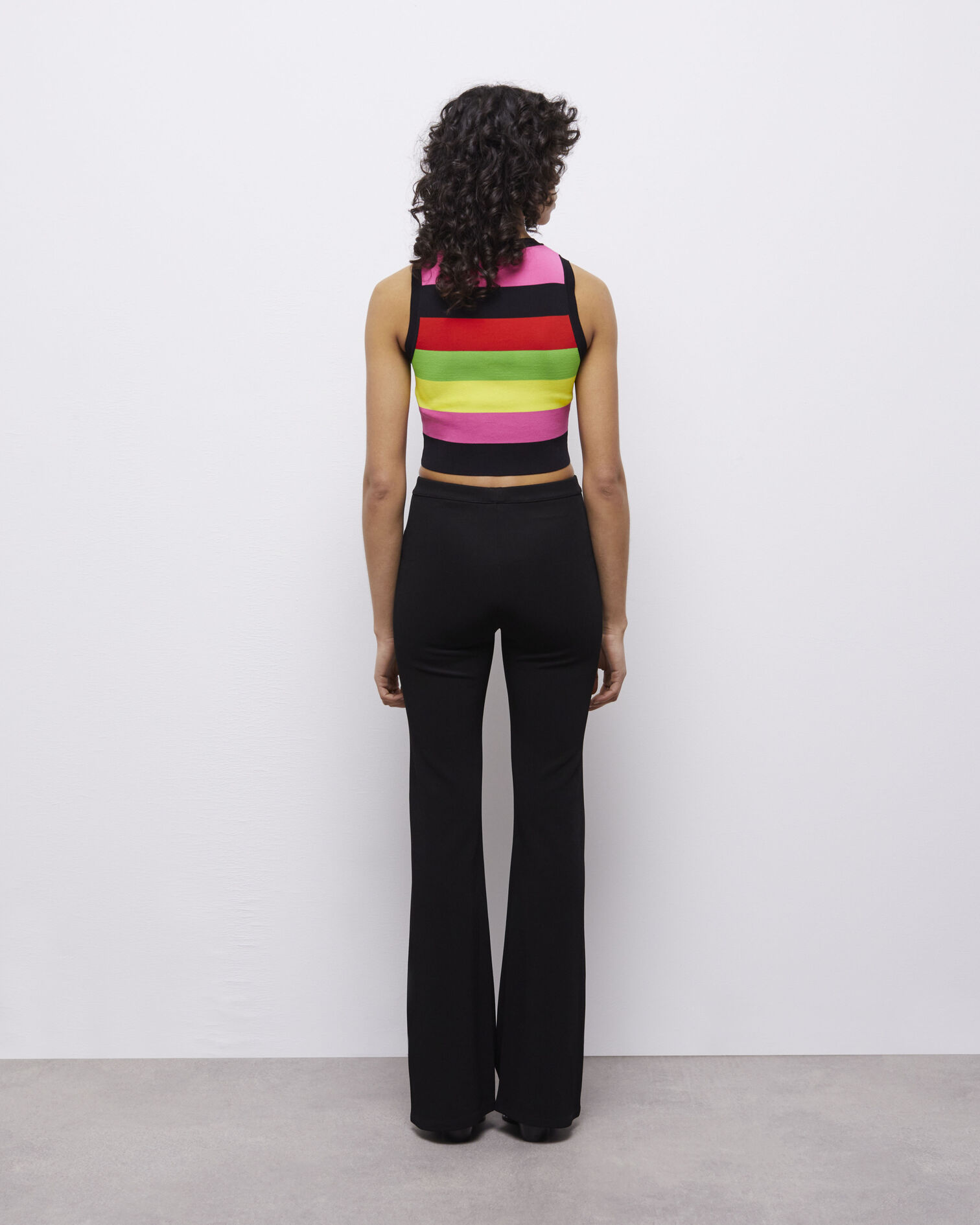 Short multicolor striped sweater, MULTICOLOR, hi-res image number null