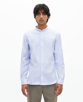 The Kooples HOMME BLUE chemise formelle col officier bleu ciel 
