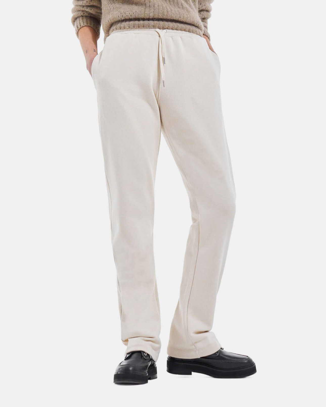 The Kooples WOMEN ECRU straight-cut ecru joggers