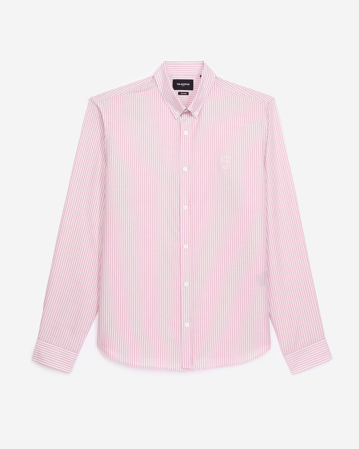 Flowing white and pink shirt with motif, WHITE PINK, hi-res image number null