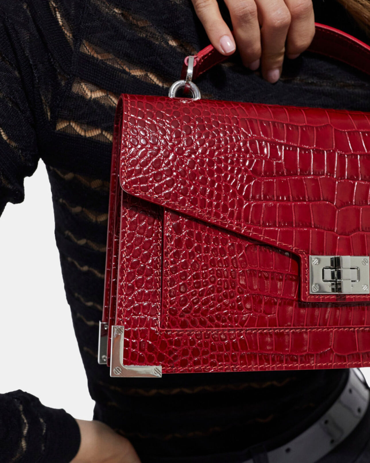 The Kooples FEMME RED RISK sac emily medium rouge