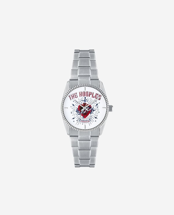 The Kooples MIXTE SILVER montre heart - dagger argentée