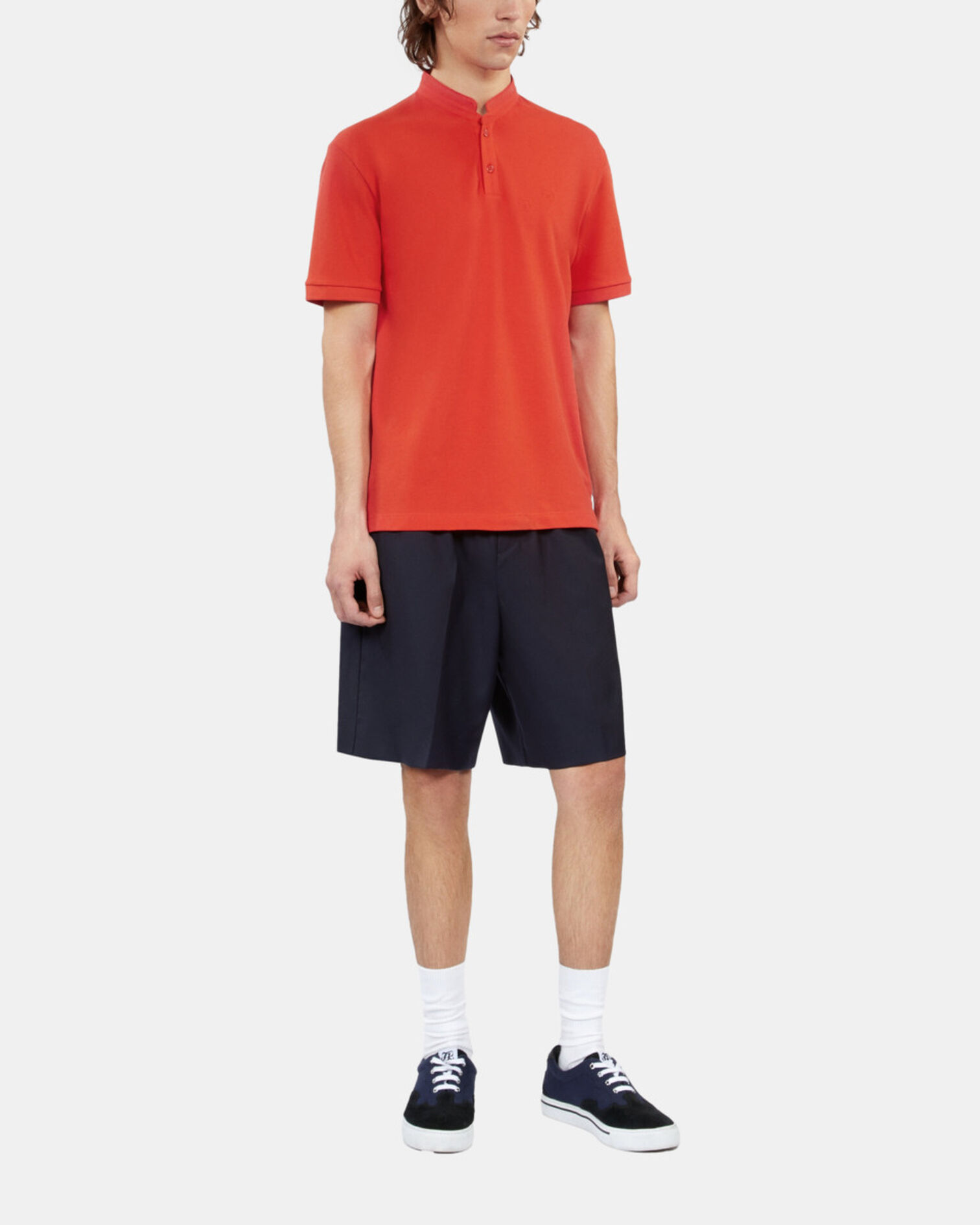 Polo en coton piqué rouge, RED, hi-res image number null