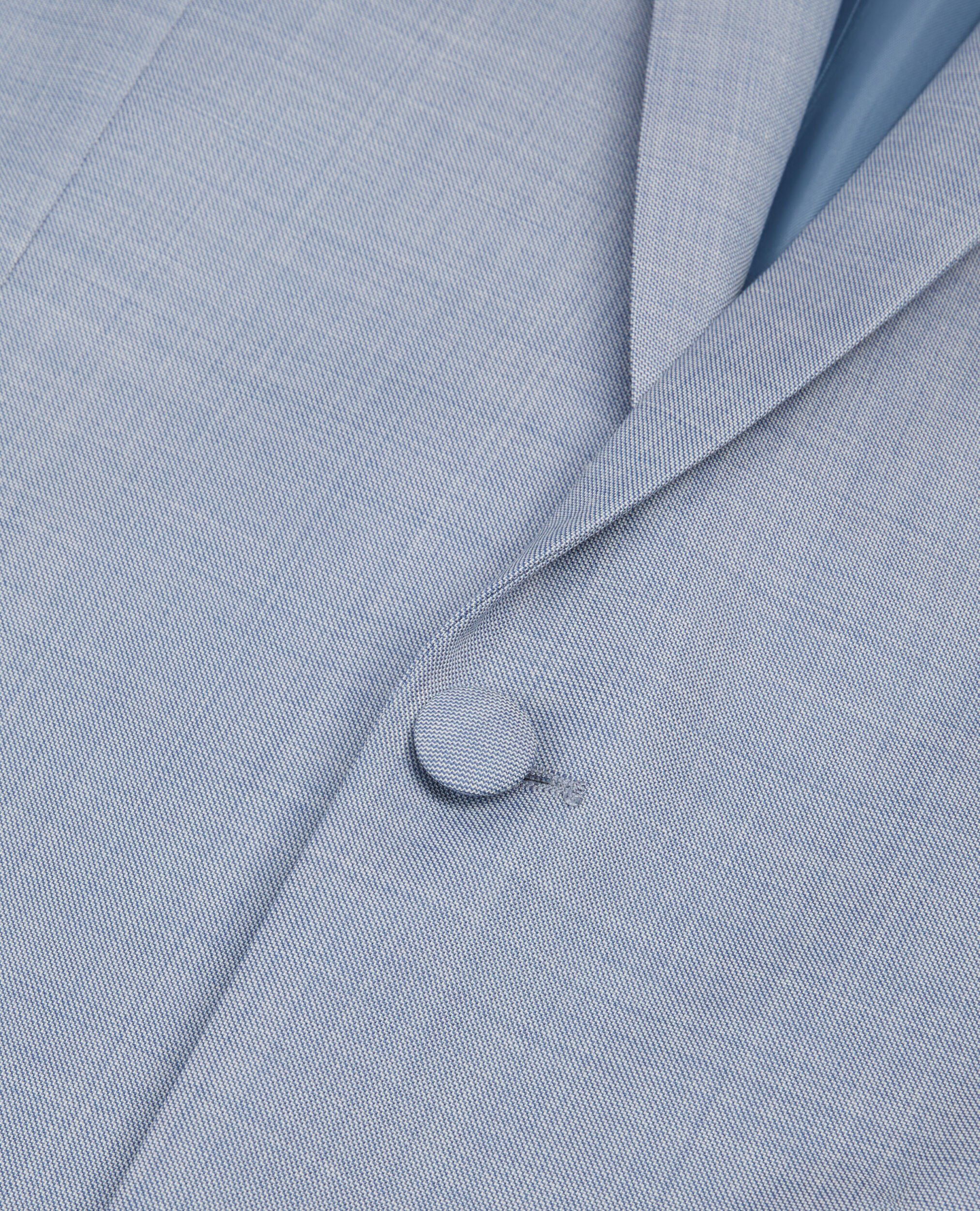 Blue slim fit wool suit jacket, BLUE, hi-res image number null