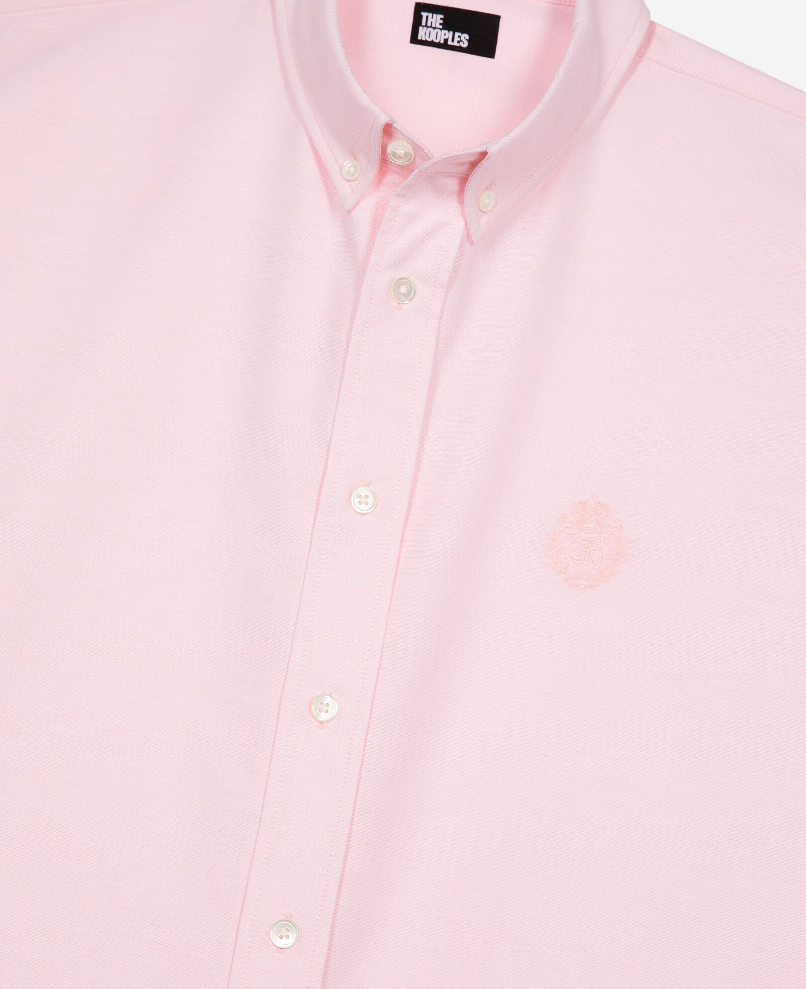 The Kooples MEN PALE PINK short-sleeved pink shirt