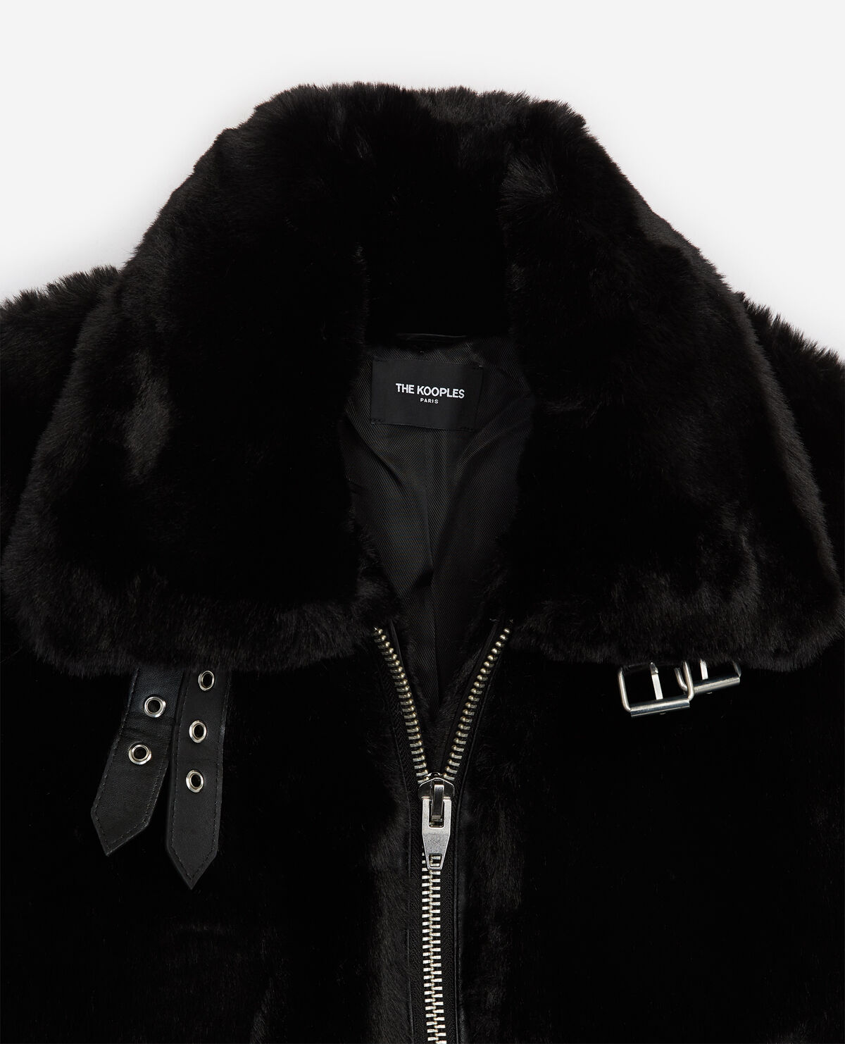 Short black faux fur coat The Kooples