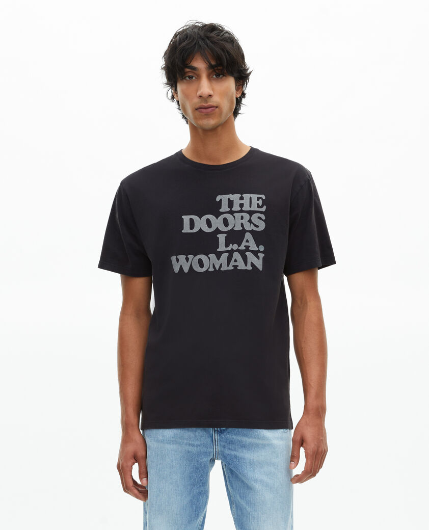 The Kooples MIXED BLACK WASHED the doors x the kooples mixed t-shirt black