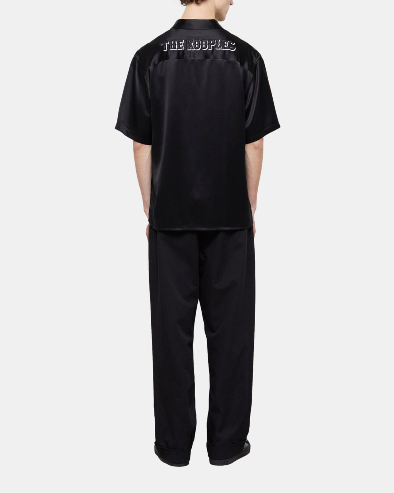 The Kooples HOMBRE BLACK camisa informal negra bordados