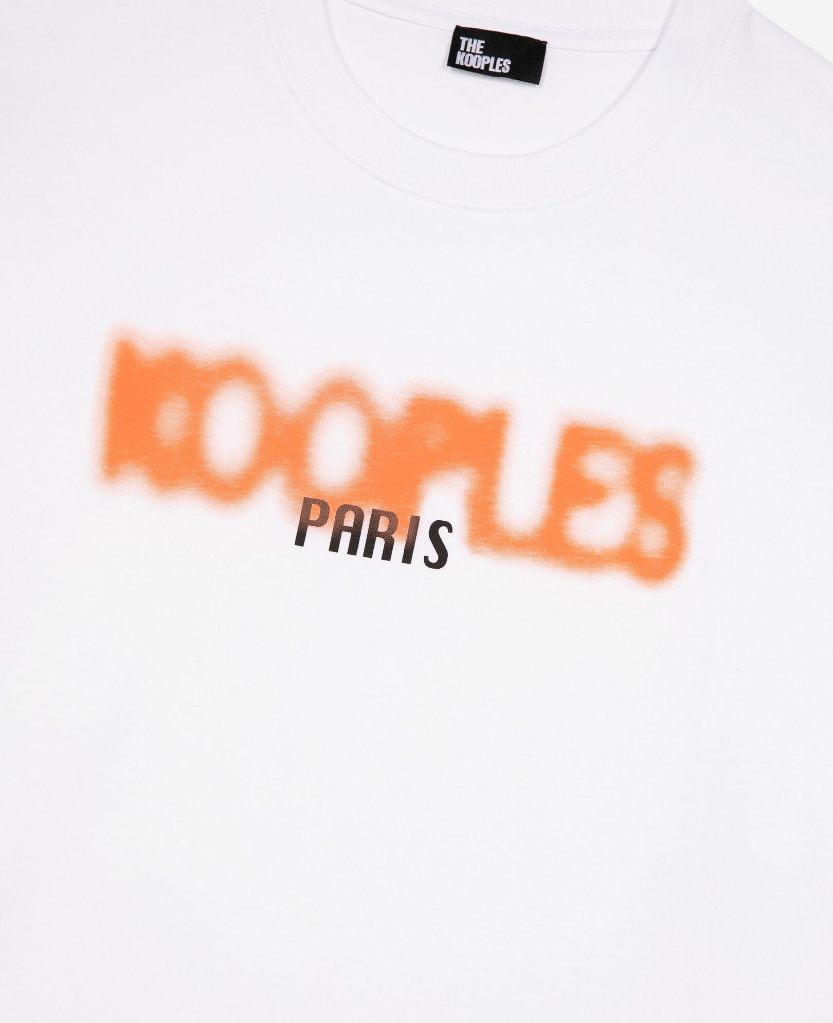 The Kooples MEN WHITE white logo screen printed t-shirt