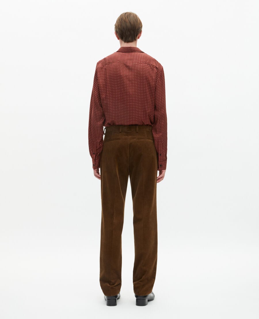 The Kooples MEN CARAMEL brown corduroy tailored suit pants