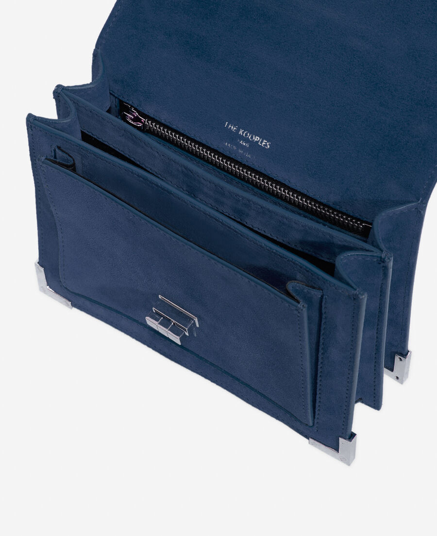 sac emily small en cuir bleu