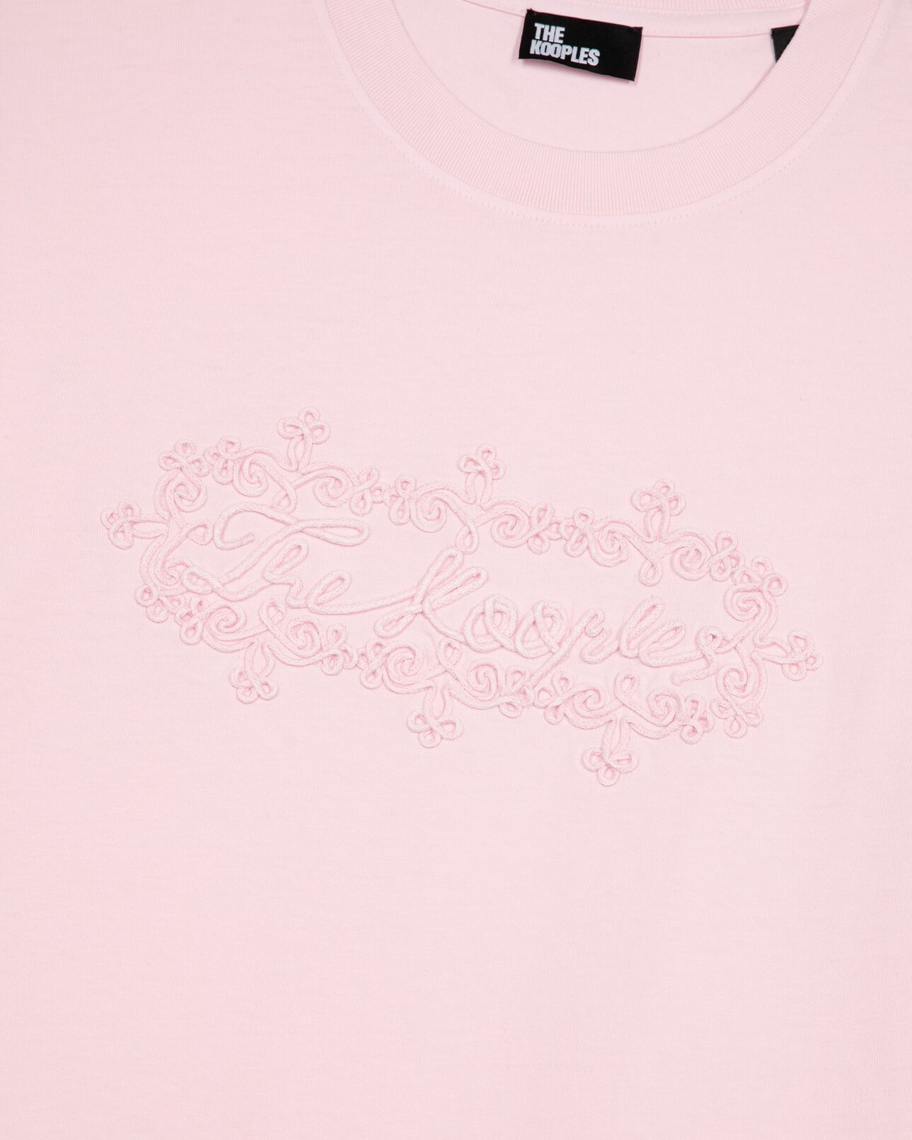 The Kooples F LILA women's pale pink logo embroidery t-shirt