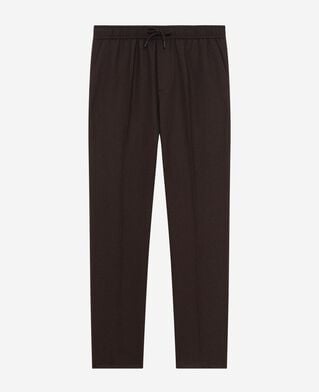 The Kooples H BROWN brown wool straight pants