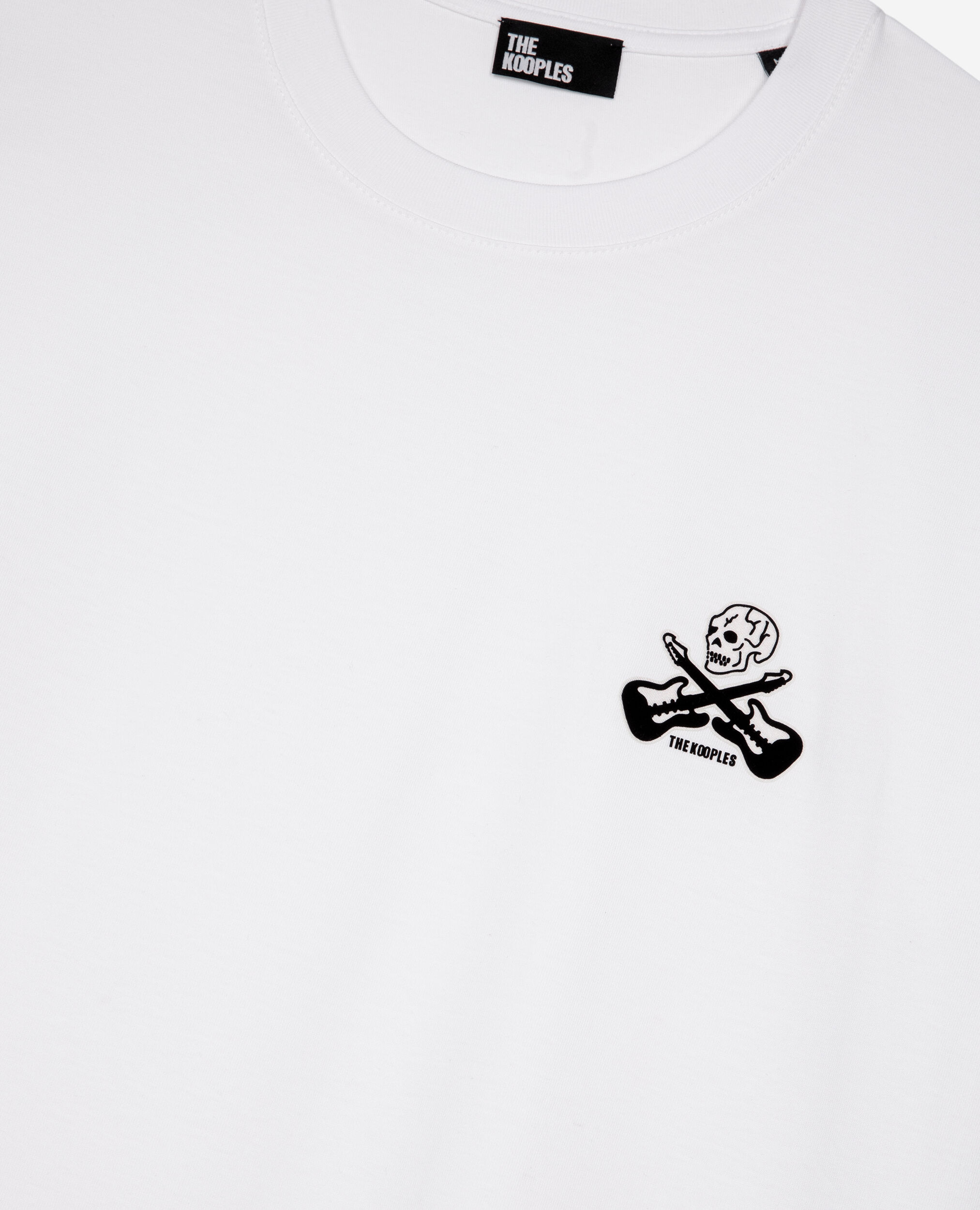 Weißes T-Shirt mit Beflockung, WHITE, hi-res image number null