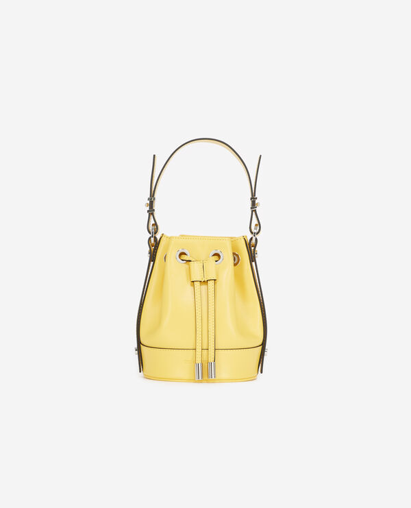small tina bag in smooth yellow leather