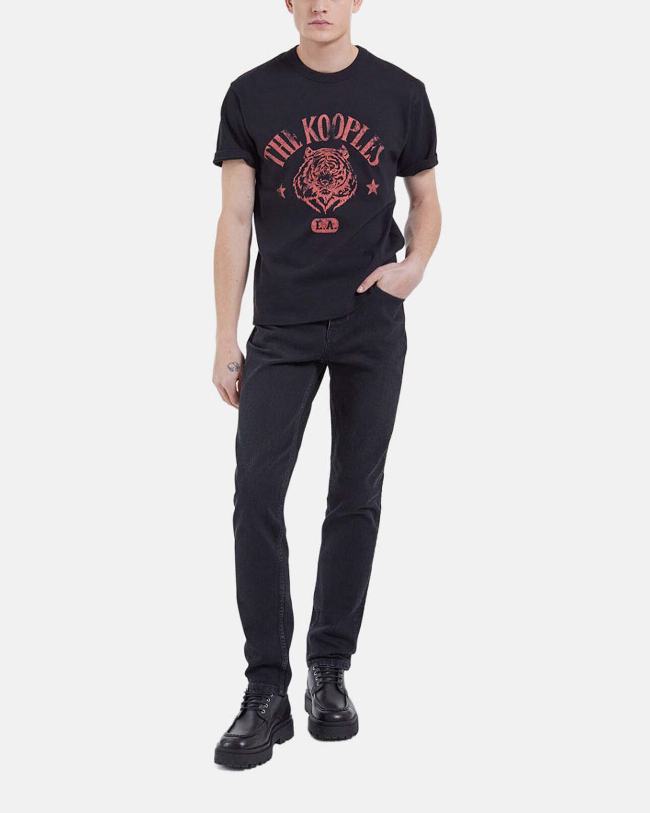 The Kooples HERREN BLACK t-shirt tiger