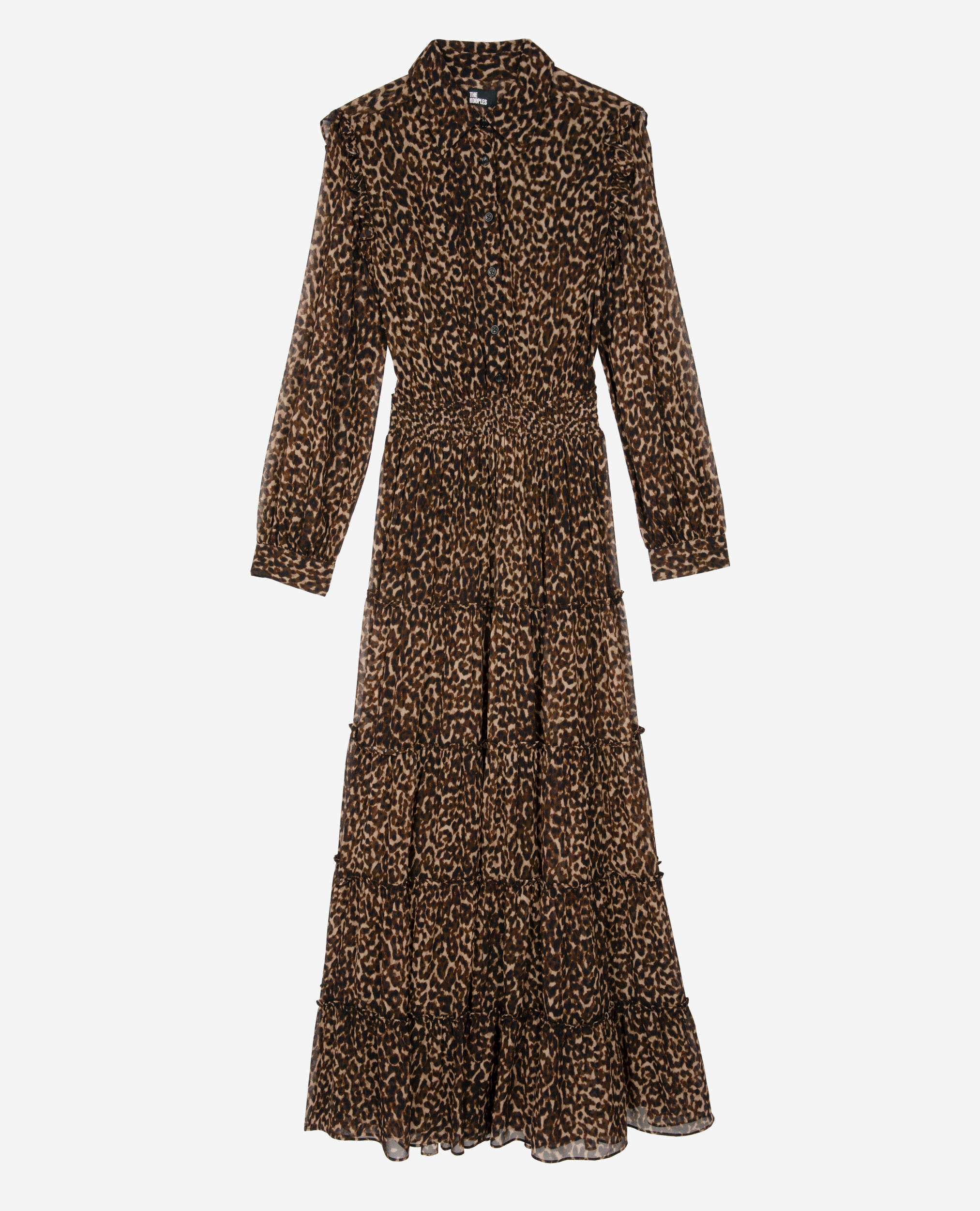 Leopard print long dress, LEOPARD, hi-res image number null